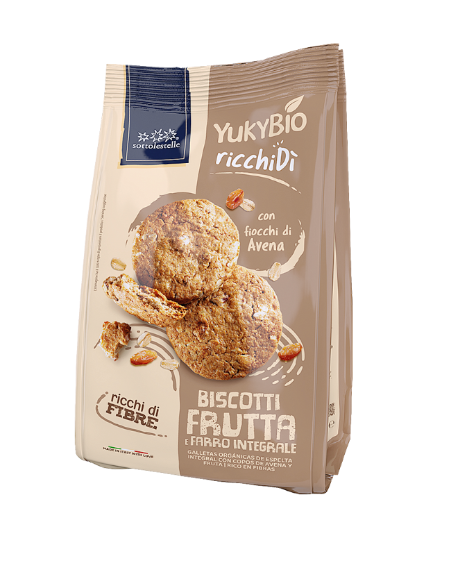 YukiBio - Biscotti di Farro Integrale con Frutta 300gr