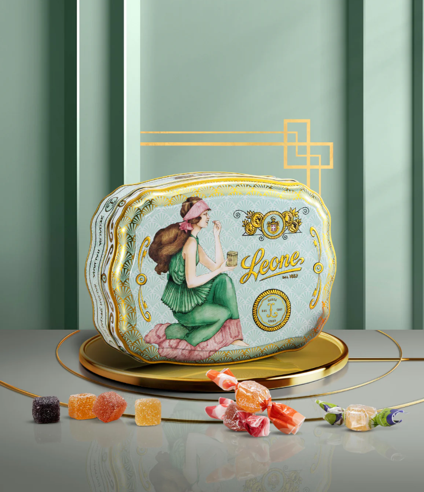 LEONE Cofanetto latta Liberty Celeste 200g