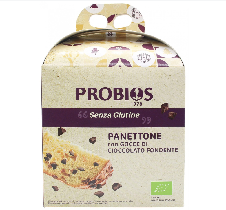PROBIOS Panettone senza Glutine con Gocce di Cioccolato 500gr