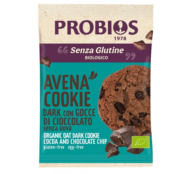 PROBIOS Avena Cookie Dark con gocce di Cioccolato senza glutine 40gr
