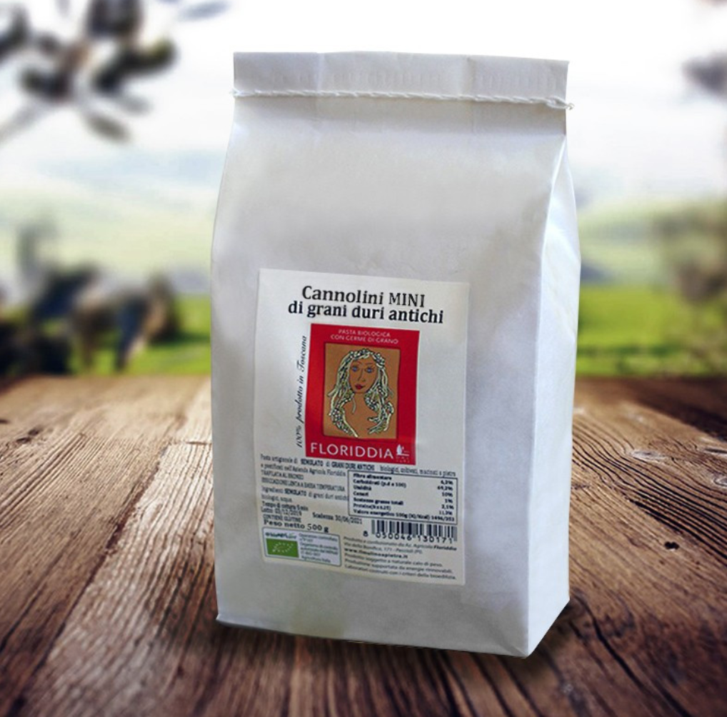 FLORIDDIA Cannolini Corti di grani duri antichi biologici 500g