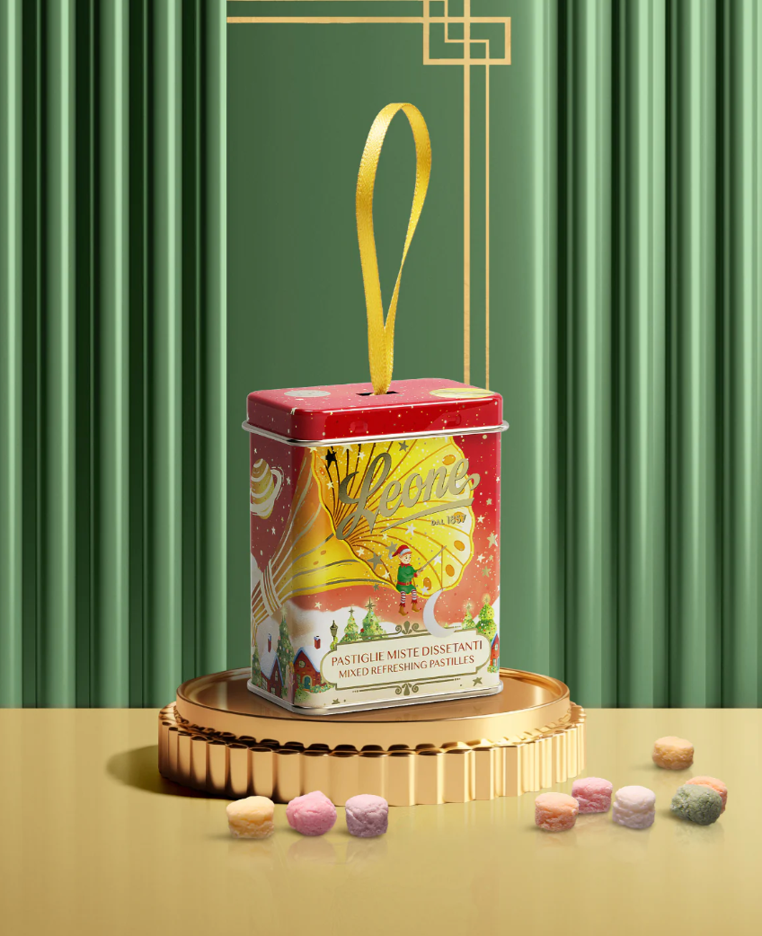 LEONE Lattina appendibile pastiglie miste dissetanti -  Rossa