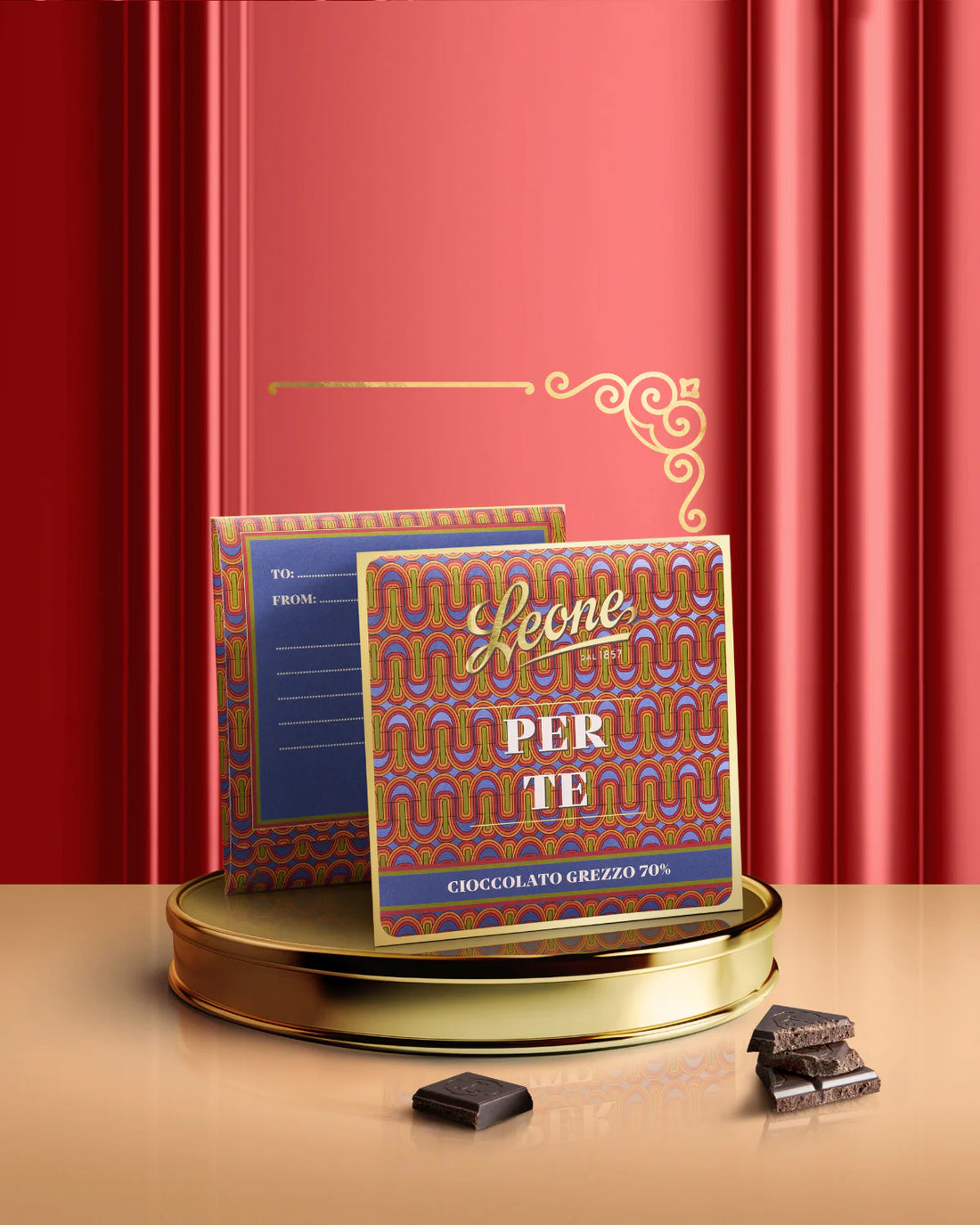 LEONE Collezione Love Tavoletta cioccolato grezzo 70% "PerTe"