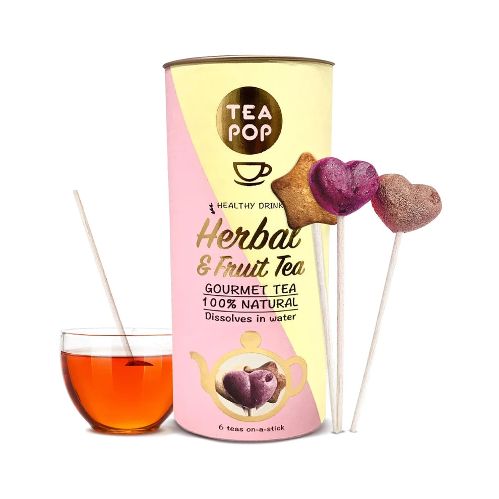 TEA POP Tè su Bastoncino Confezione Gourmet da 6 - Herbal &amp; Fruit Tea