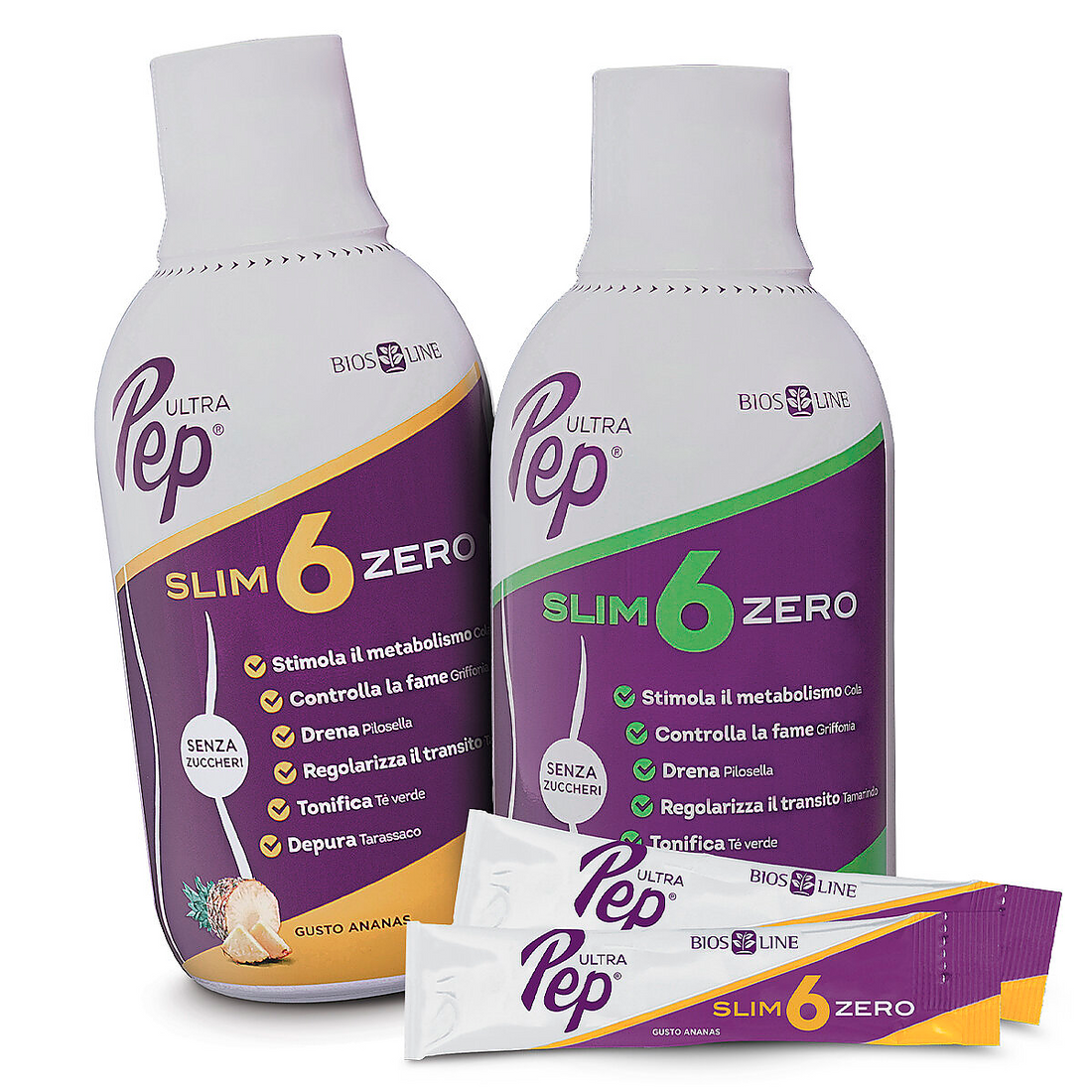 BIOS LINE UltraPep Slim 6 Zero Ananas 500ml