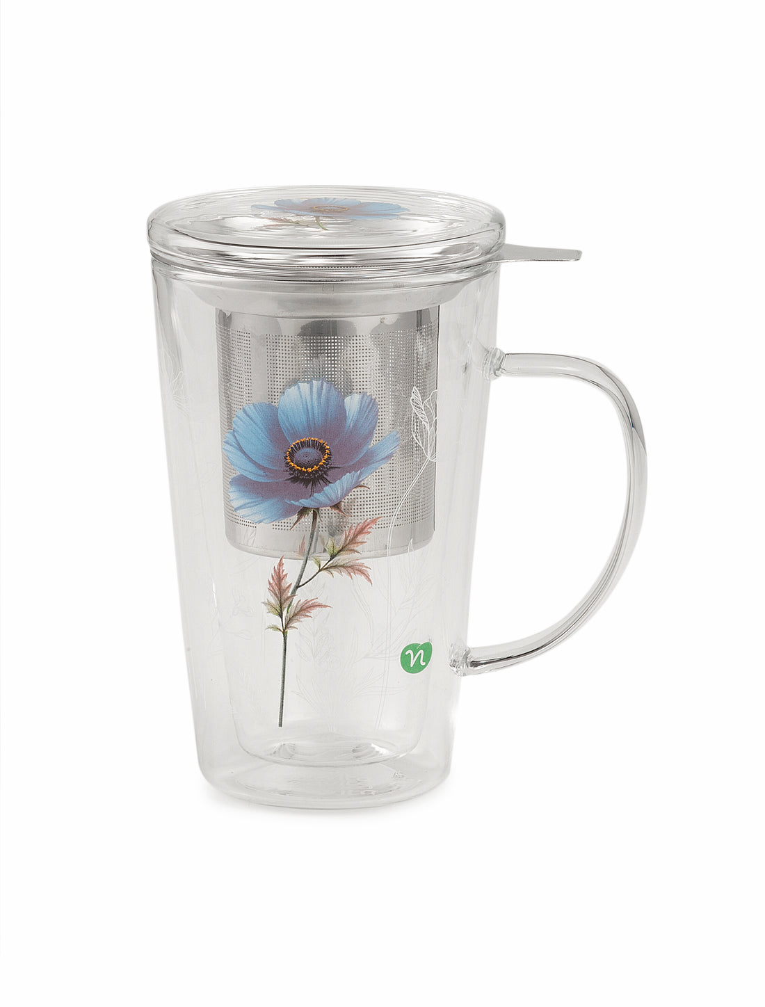 NEAVITA Rituali Botanici Infusiera in vetro Anemone Blu 300ml