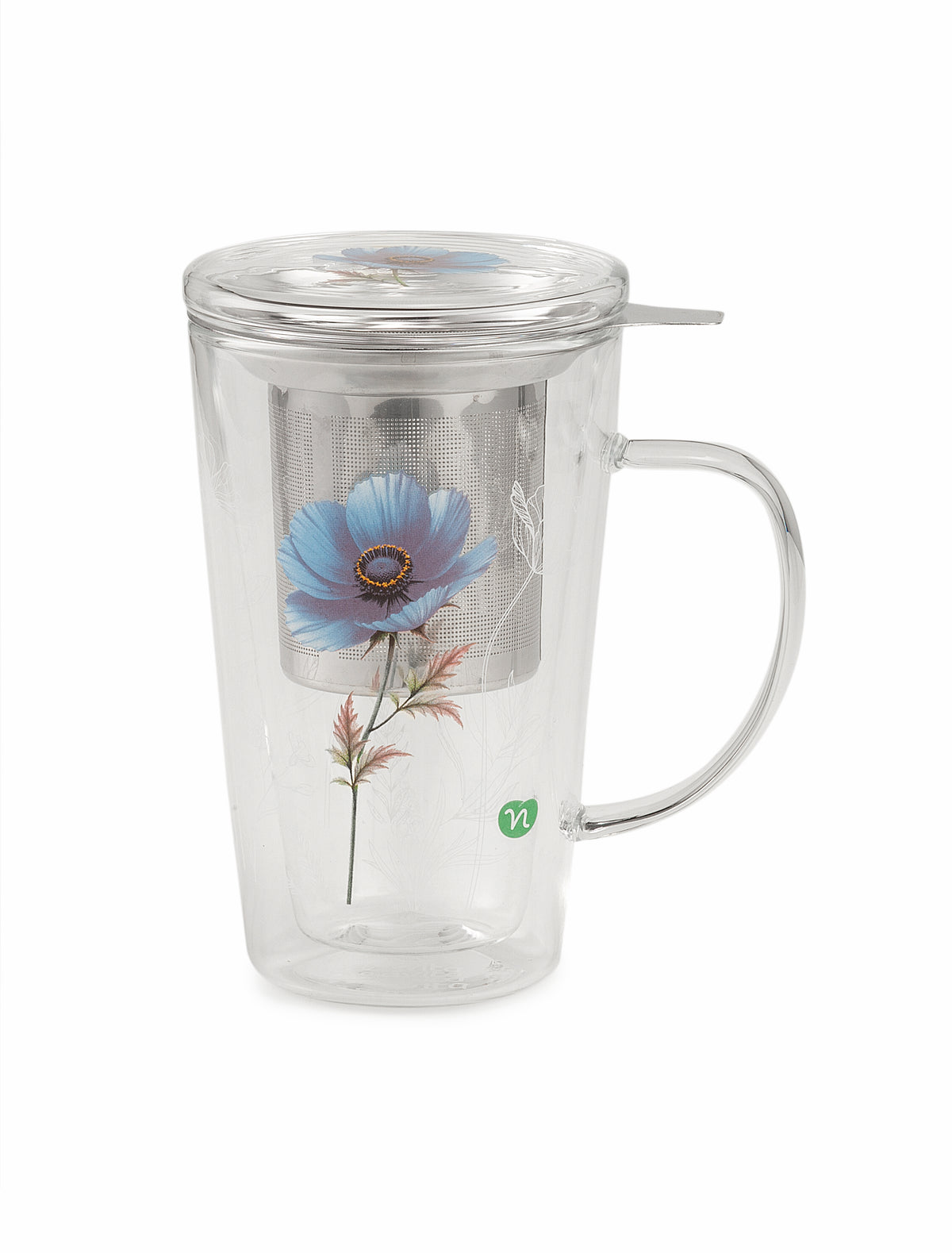 NEAVITA Rituali Botanici Infusiera in vetro Anemone Blu 300ml
