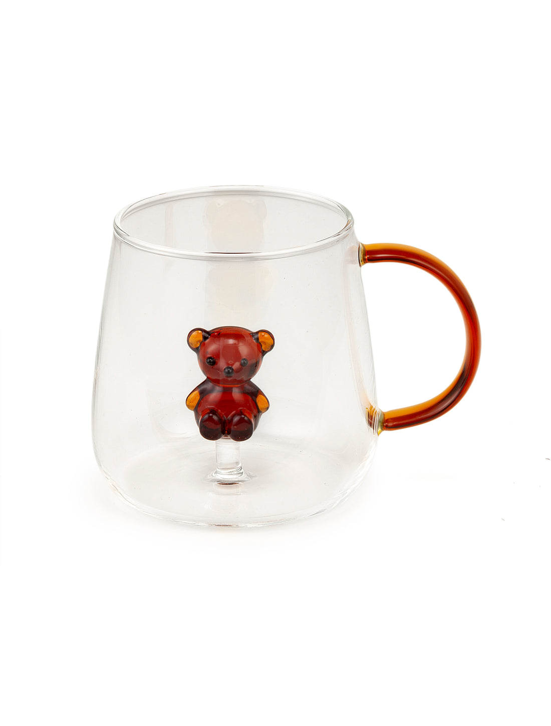 NEAVITA OrsetTea Tazza Vetro Marrone 400ml