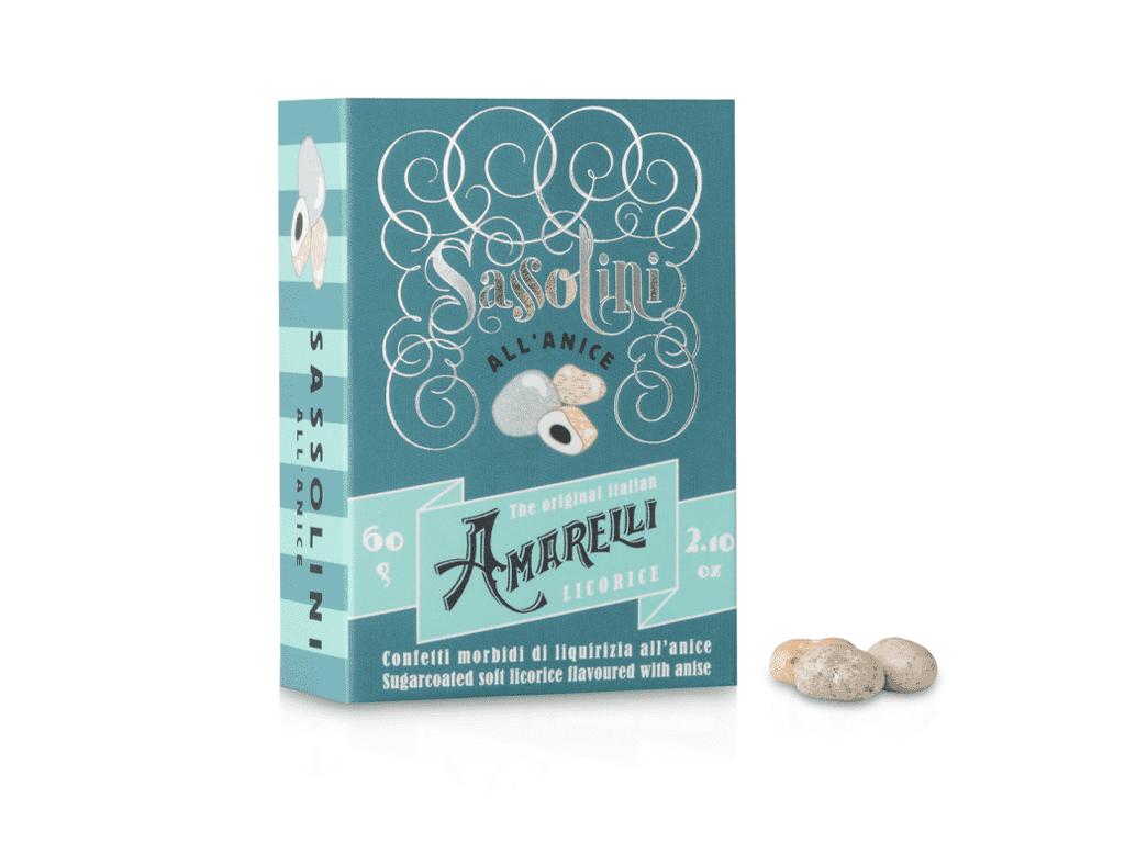 amarelli sassolini 60 liquirizia confettata