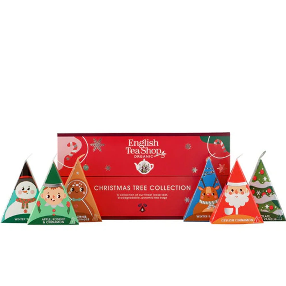 ENGLISH TEA SHOP Christmas Red 12 piramidi 6 gusti
