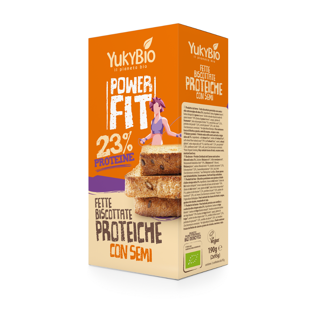 YukyBio -  Fette biscottate proteiche con semi
