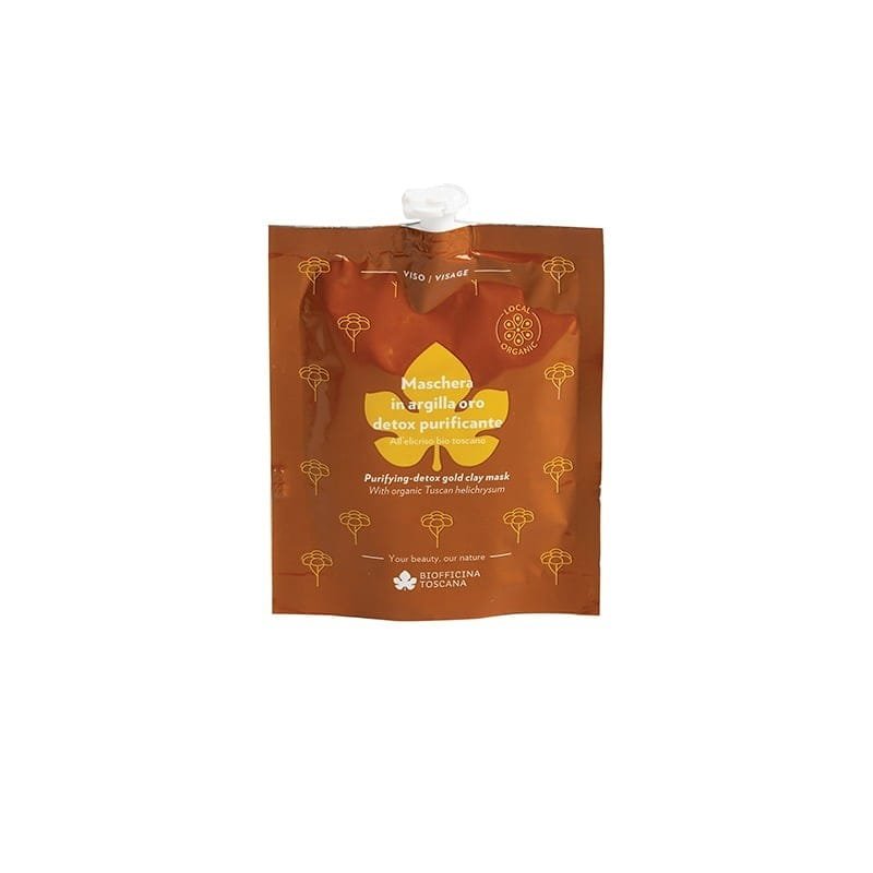 maschera in argilla oro detox purificante BIOFFICINA toscana