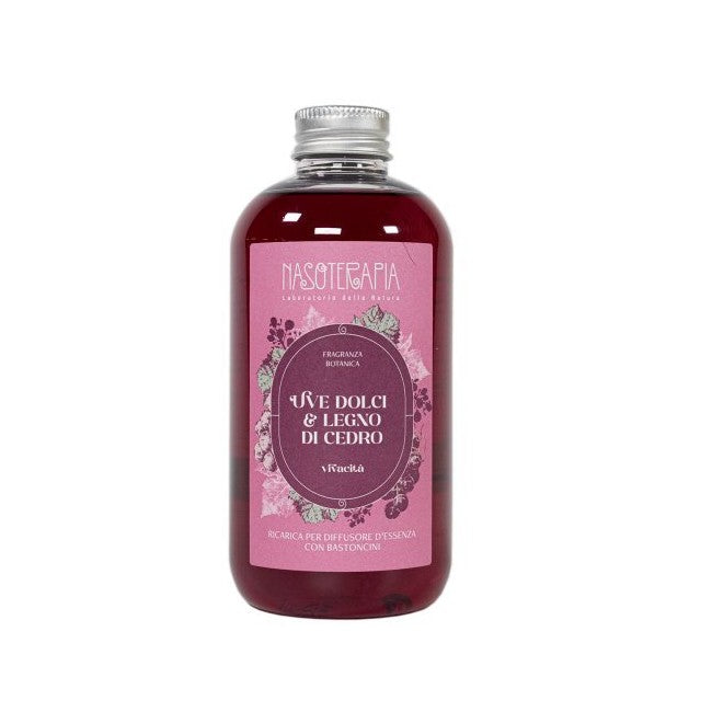 NASOTERAPIA Uve Dolci e Legno di Cedro - Ricarica Diffusore a Bastoncini 250ml