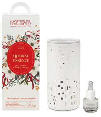 NASOTERAPIA Kit HOLIDAY ESSENCE Diff. elettrico CHRISTMAS TOWN e Essenza arom. 15 ml