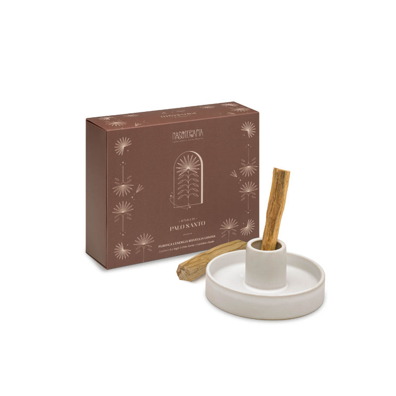 NASOTERAPIA Rituale di Palo Santo - Kit 2 legni + Piattino per Palo Santo