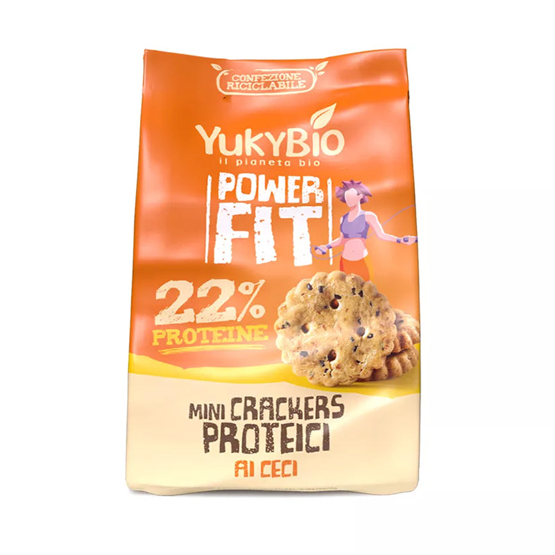 YUKYBIO Mini crackers proteici ai ceci