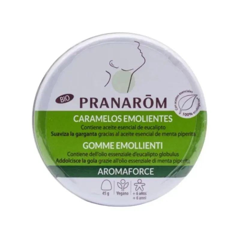 PRANAROM Aromaforce Gomme Emollienti con Olio Essenziale di Eucalipto e Menta