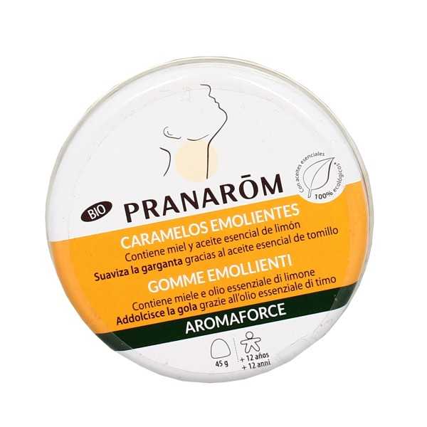 PRANAROM Aromaforce Gomme Emollienti con Miele e Olio Essenziale di Limone e Timo