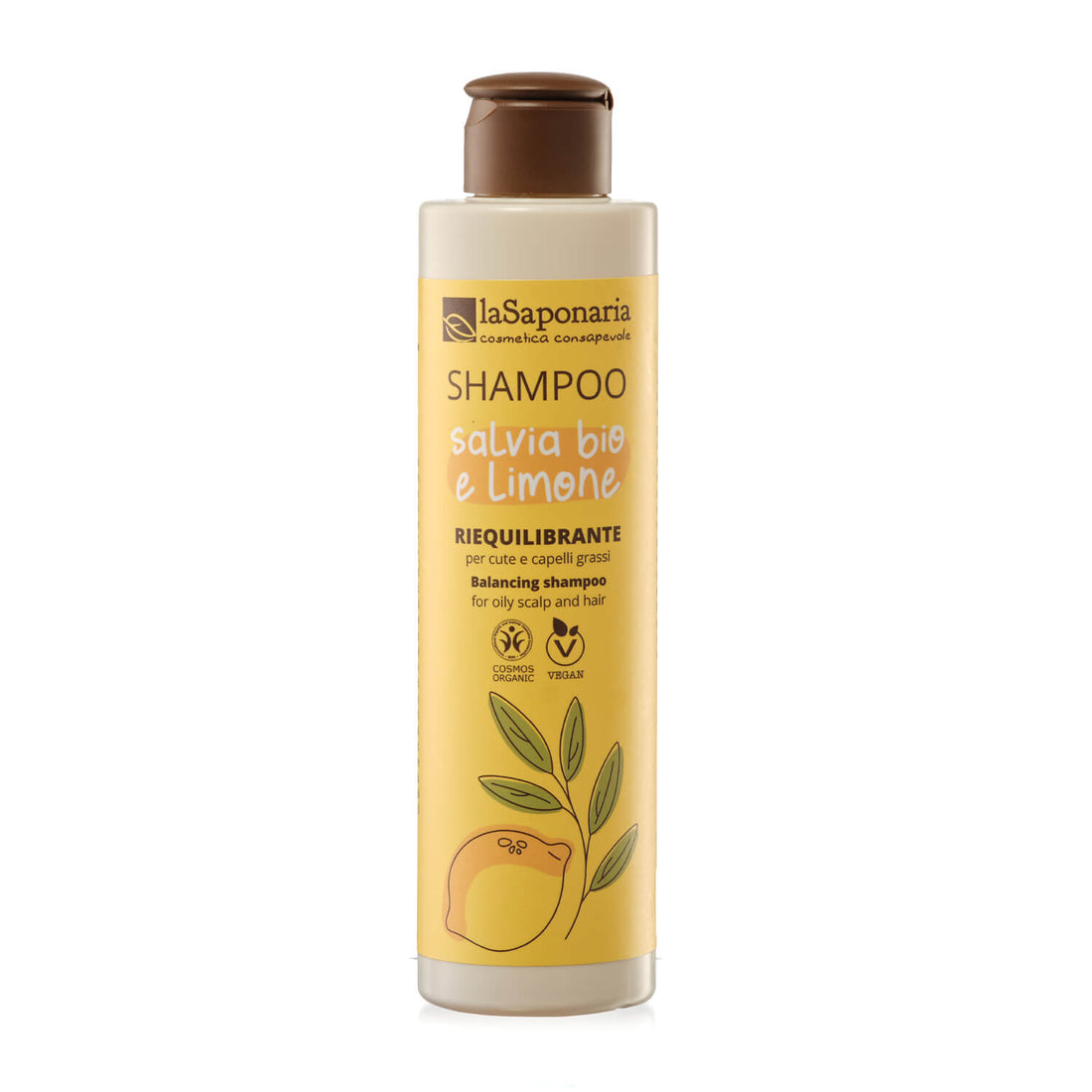 LA SAPONARIA Shampoo Salvia e Limone 200 ml