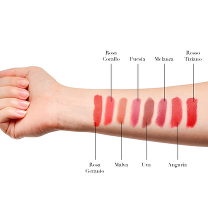 swatcHELAN I Colori Rossetto Luminoso-Rosa geraniohes_rs