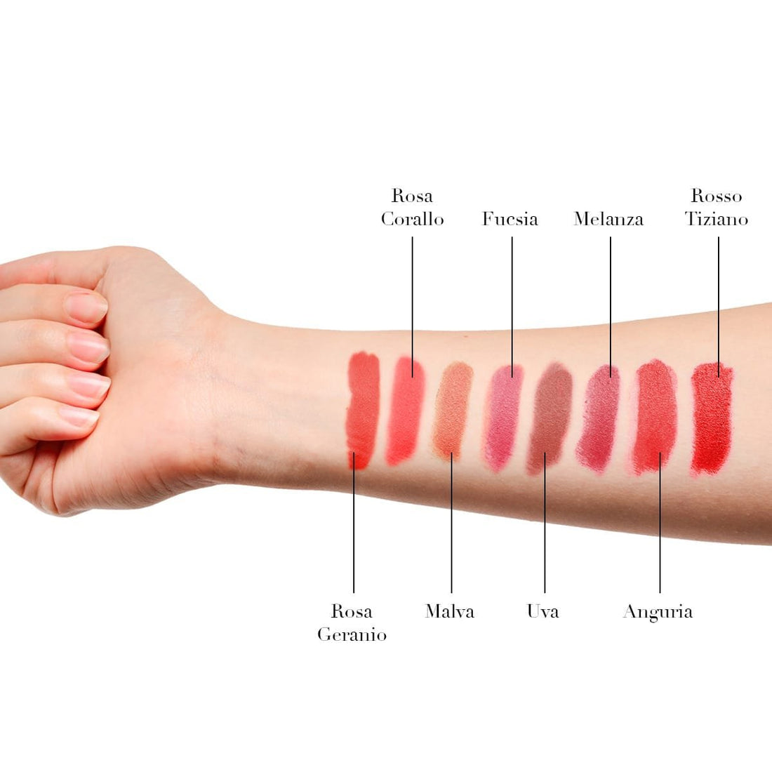 swatcHELAN I Colori Rossetto Luminoso-Rosa geraniohes_rs