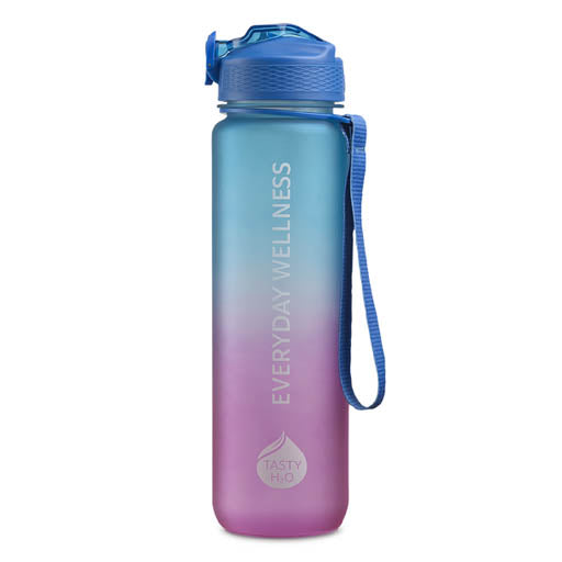 NEAVITA Flow Bottle - Bottiglia Motivazionale Blu/Rosa 1l