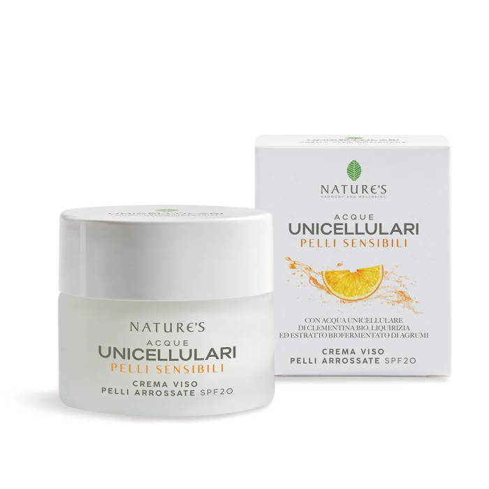 NATURE'S Acque Unicellulari Crema Viso Pelli Arrossate SPF20 50 ml