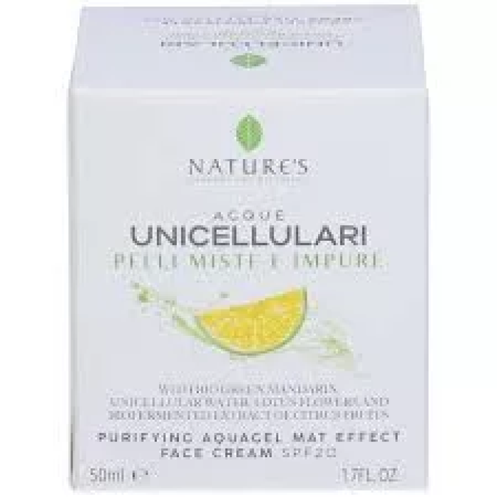 NATURE'S Acque unicellulari aquagel purificante crema effetto mat SPF 20