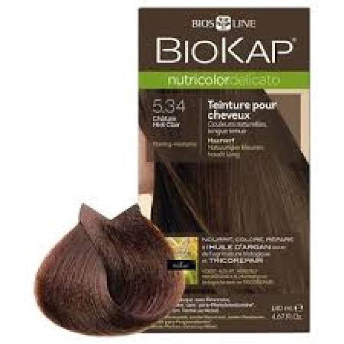 BIOS LINE BioKap Nutricolor Delicato 5.34 Castano Chiaro Miele Tinta per Capelli 140 ml