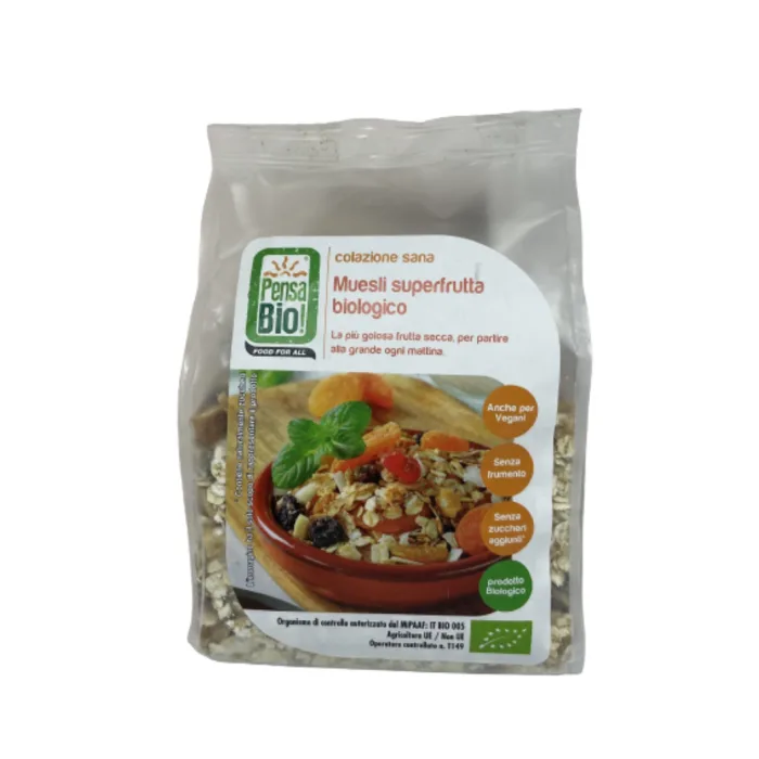 Muesli super frutta bio senza zucchero 250g Pensa bio