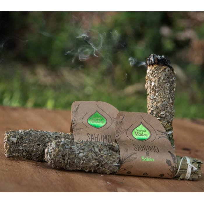 Sagrada Madre Sahumo Smudge di erbe artigianali Salvia 1