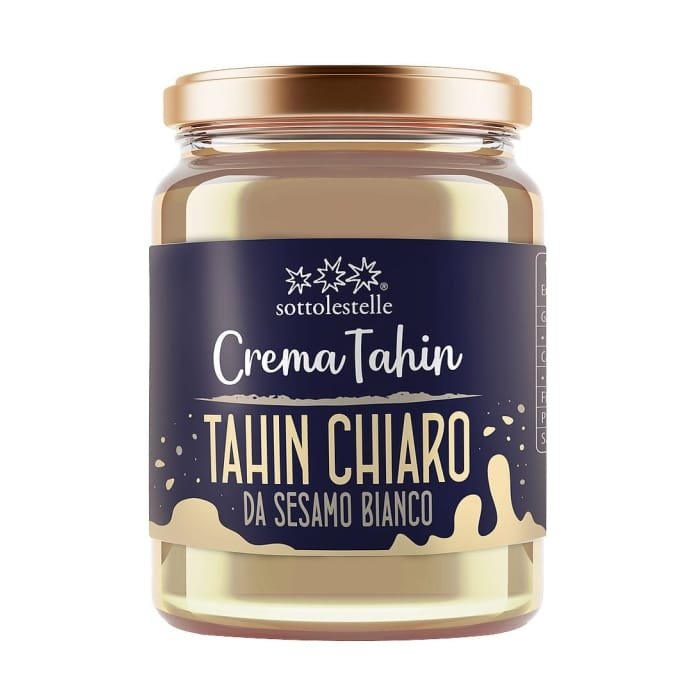 Tahin chiaro biologico Sotto le Stelle, crema di sesamo senza sale in vasetto