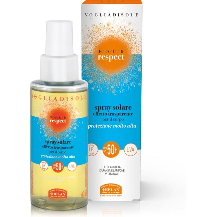 176sr5VOGLIA DI SOLE FOUR RESPECT Spray Solare effetto trasparente SPF50+