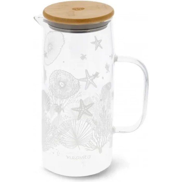 neavita twice caraffa in vetro con tappo legno sea da 1000 ml
